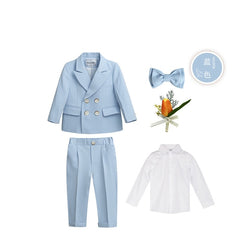 British Style Boys Wedding Suit - Sky Blue