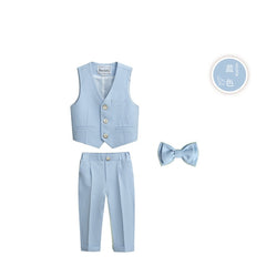 British Style Boys Wedding Suit - Sky Blue