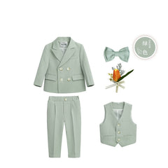 British Style Boys Wedding Suit - Sage Green