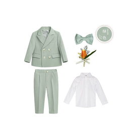 British Style Boys Wedding Suit - Sage Green