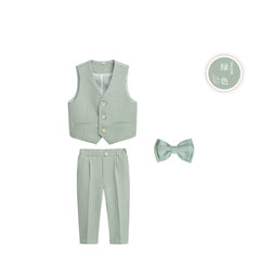 British Style Boys Wedding Suit - Sage Green