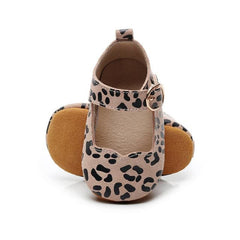 Urban Mary Janes - Genuine Leather Baby Girls Shoes First Walkers - Leopard.