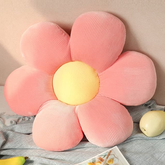 Plush Corduroy Flower Cushion.