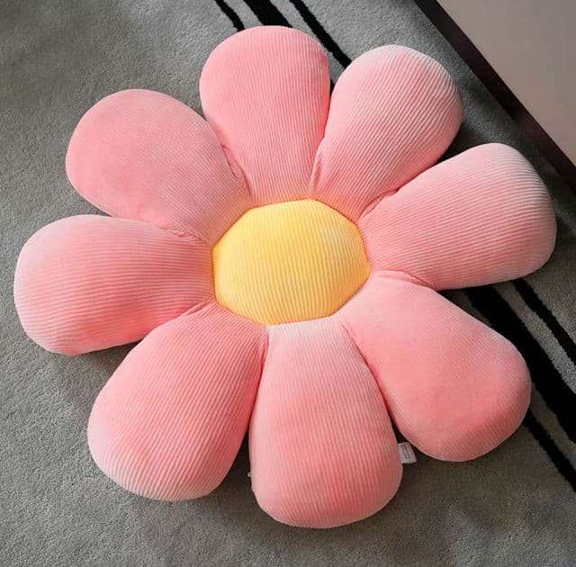 Plush Corduroy Flower Cushion.