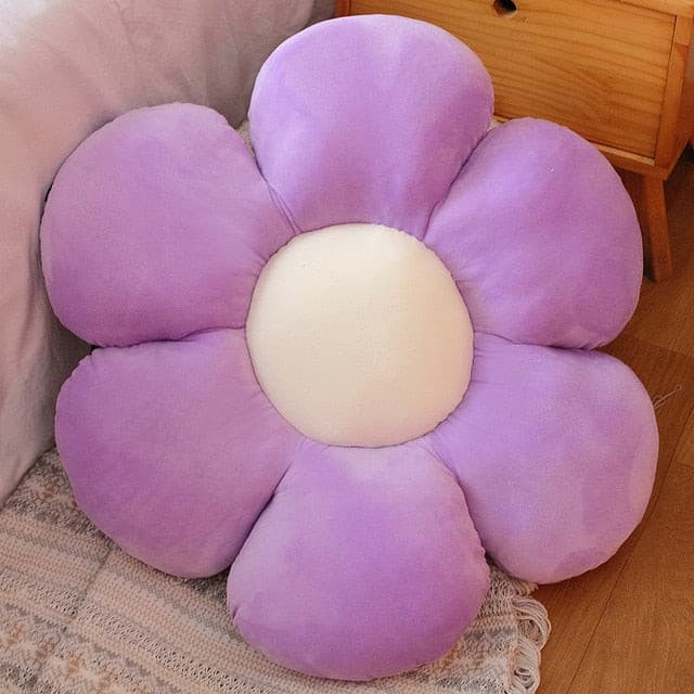 Plush Corduroy Flower Cushion.