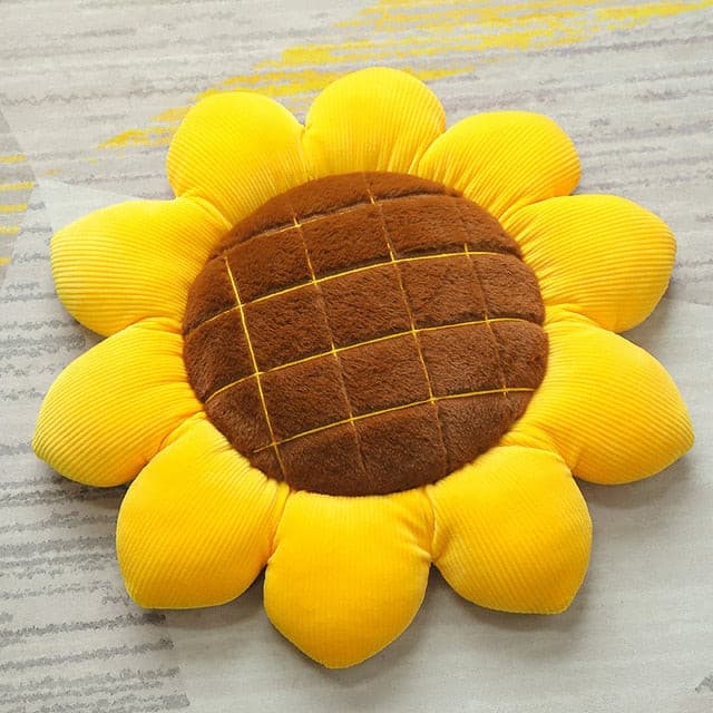 Plush Corduroy Flower Cushion.