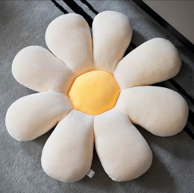 Plush Corduroy Flower Cushion.