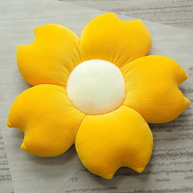 Plush Corduroy Flower Cushion.